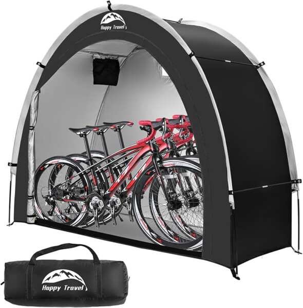 Happy Travel Waterproof Bike Storage Tent, 210D Oxford Fabric for 2-8