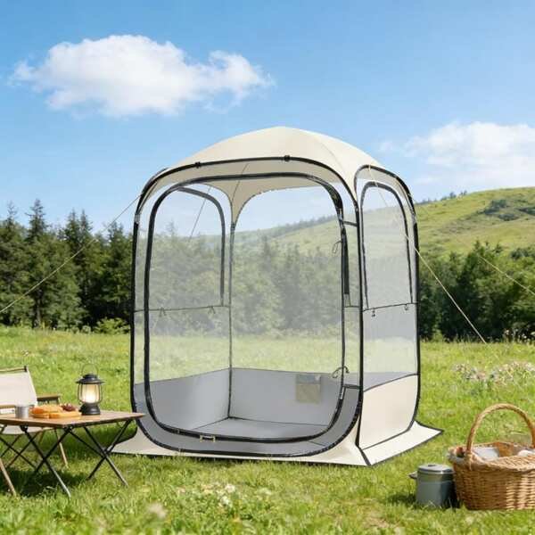Outdoor All-Weather Pop-Up Sport Tent – 1-3 Person Instant Shelter, Ra