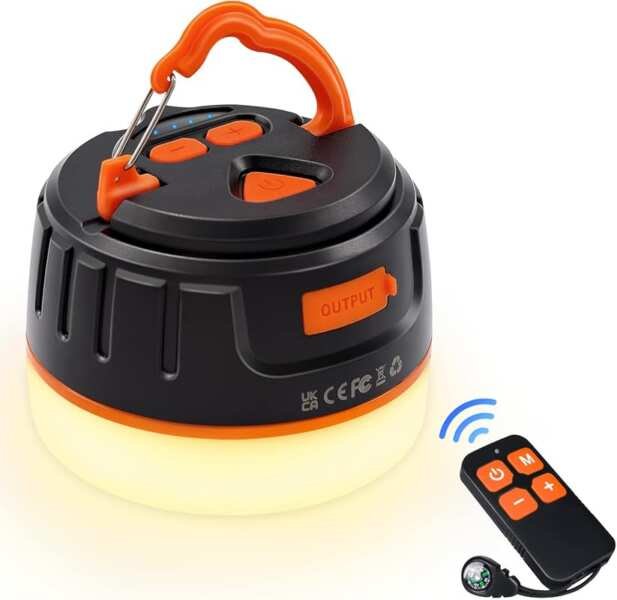 Sinvitron Rechargeable LED Camping Lantern with Remote Control, 1000LM and 150H Runtime for Emergencies