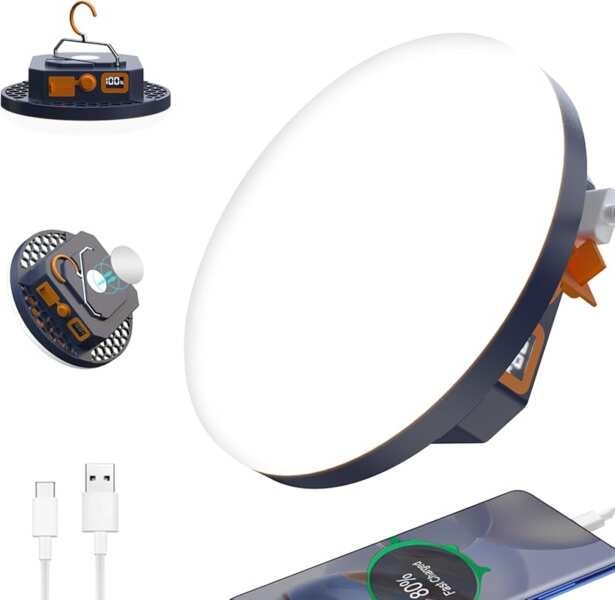 10000mAh Rechargeable Flashlight and Lantern, 4000LM with Digital Display, Magnet, and Waterproof Design