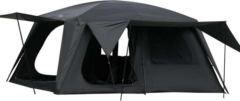 Vidalido 4-6 Person Family Camping Tent, Double Layer Waterproof, 3 Do