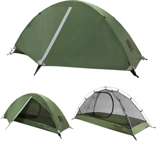 Ultralight 1/2 Person Backpacking Tent: Waterproof, Easy Setup for 3-S