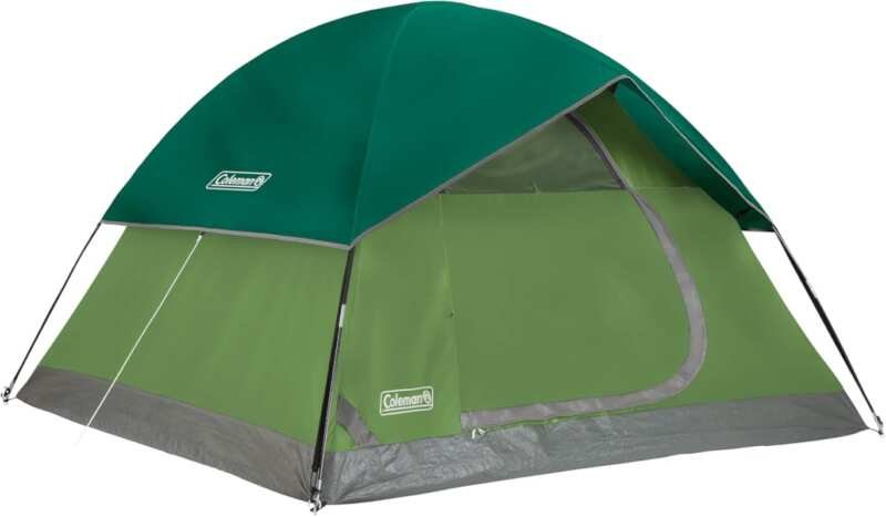 Coleman Sundome 2/3/4/6 Person Tent, 10-Minute Setup Weatherproof Camp