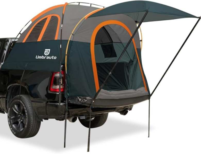 Umbrauto Truck Bed Tent: Waterproof Awning Tent for 2 Persons, Fits Fu