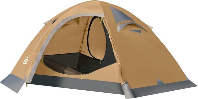 Waterproof 4-Season 2 Person Tent – Windproof for Winter Camping, Hiki
