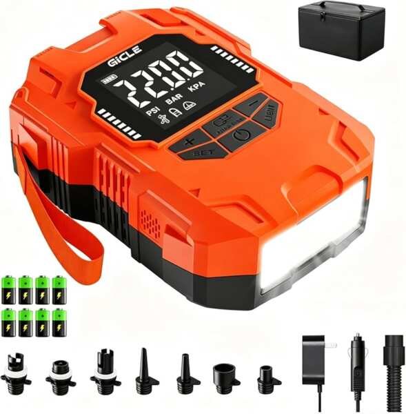 GICLE 22PSI Rechargeable Paddle Board Pump with Dual Power and Fast Ch