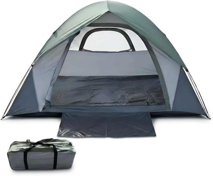 XL Dome Camping Tent Waterproof Double-Layer Removable Rain Fly