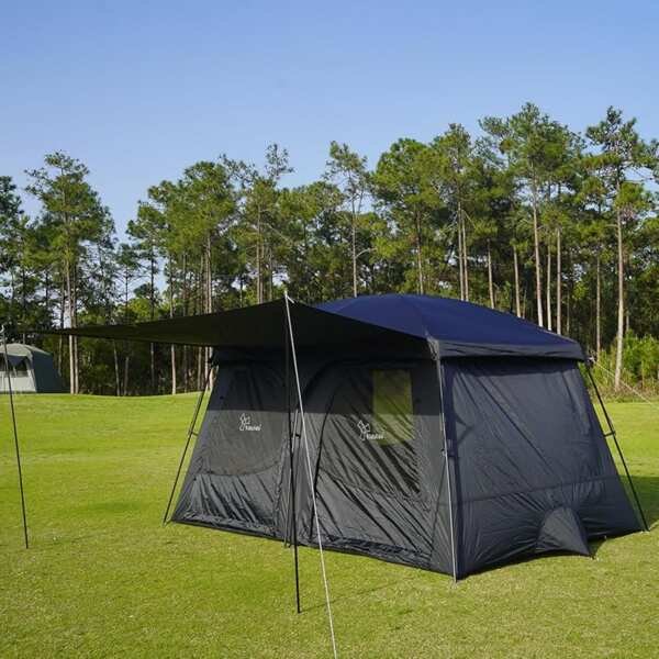 Vidalido 3-4 Person Weather-Resistant Camping Tent with Extended Vesti