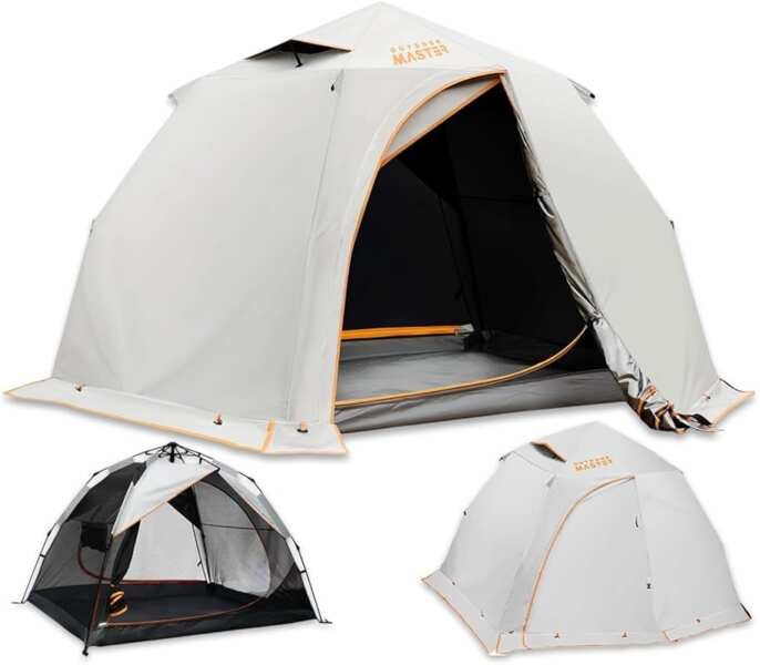 OutdoorMaster 2-Person Waterproof 4-Season Backpacking Canopy for Camp
