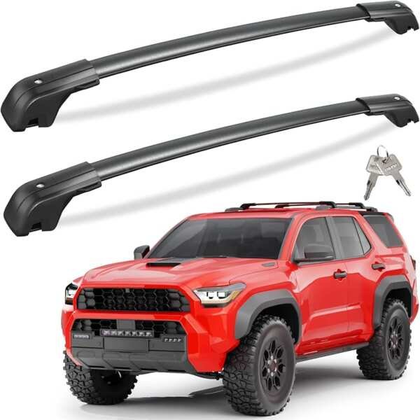 Tuyoung 330lbs Lockable Aluminum Roof Rack Cross Bars for Toyota 4Runn