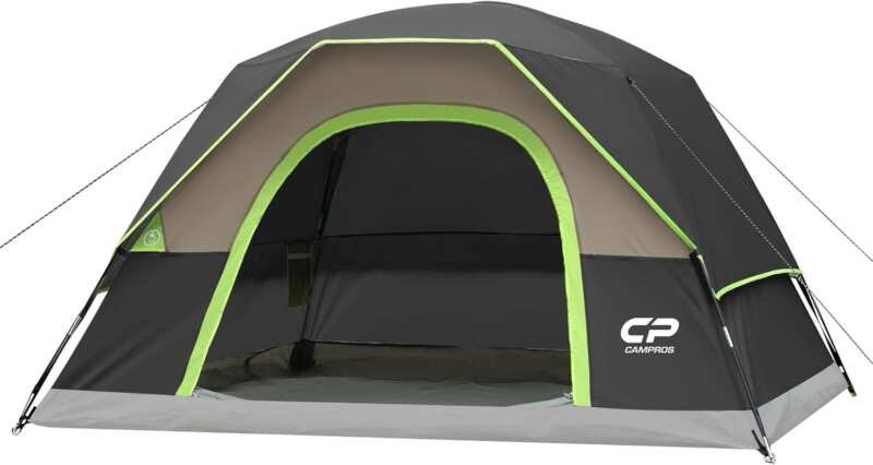 CAMPROS CP Waterproof Double-Layer Dome Tent, Windproof, 2/4/6 Person