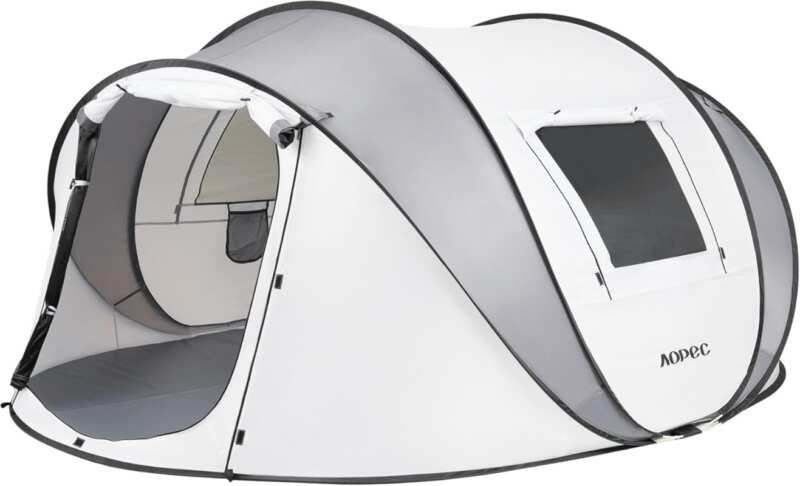 Spacious Pop-Up Camping Tent for 2/4/6 People, Waterproof PU4500mm, Fr