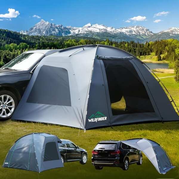 Large Waterproof Car Camping Tent with Storage for SUVs