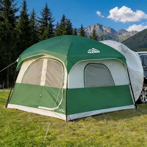 WildFinder SUV Tent: 10x9ft Waterproof Car Tent, Easy Setup for SUVs, CUVs, & Minivans