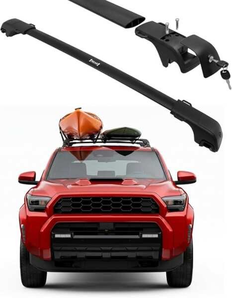 330LBS Lockable Aluminum Roof Rack Cross Bars for Toyota 4Runner 2025-