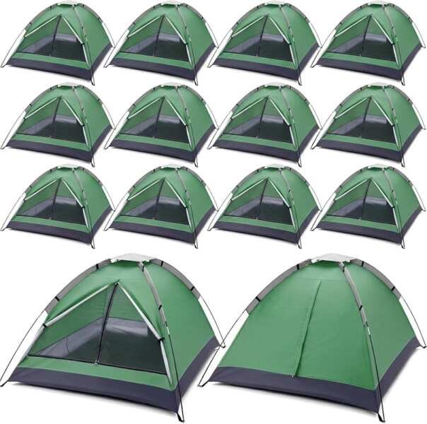 Woanger 12 Pack Lightweight 2 Person Camping Tents, Waterproof with Ra