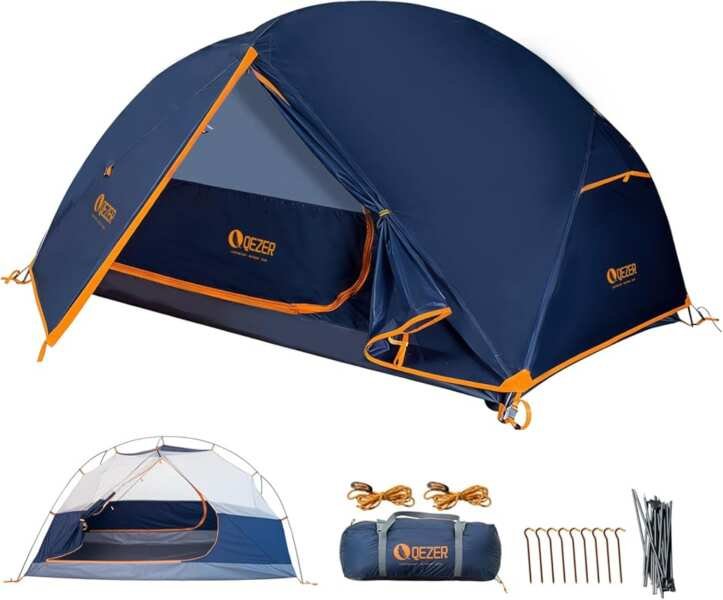 Compact Camping Tent for 1-2 Adults, Windproof and Portable, Perfect f
