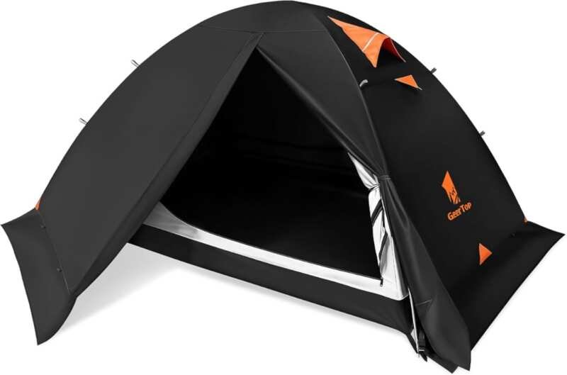 GEERTOP 2 Person Blackout Camping Tent - Waterproof, Lightweight, Easy