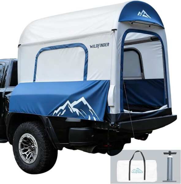 WildFinder Inflatable Truck Bed Tent: Portable Waterproof Tent for 5.5