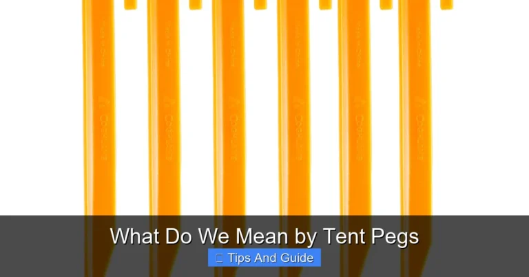 What Do We Mean by Tent Pegs