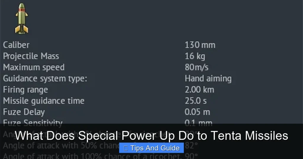 What Does Special Power Up Do to Tenta Missiles