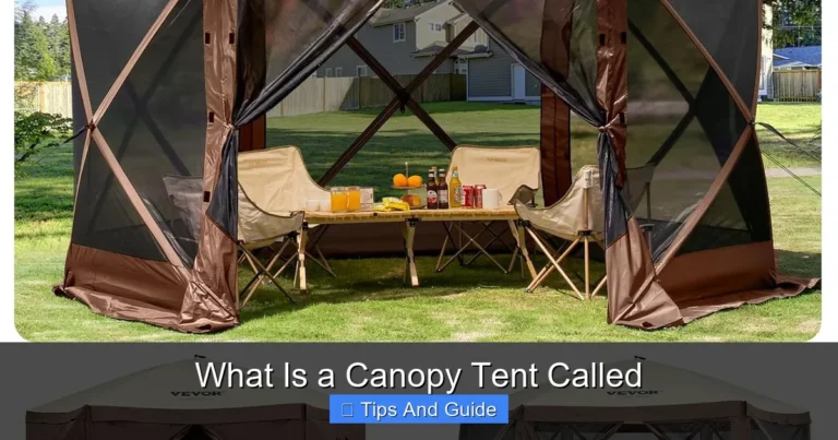 What Is a Canopy Tent Called