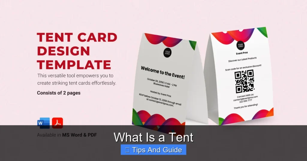 What Is a Tent What Is a Tent