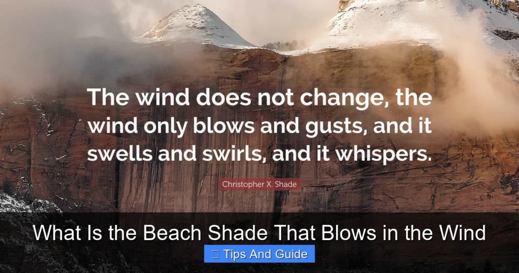 What Is the Beach Shade That Blows in the Wind What Is the Beach Shade That Blows in the Wind