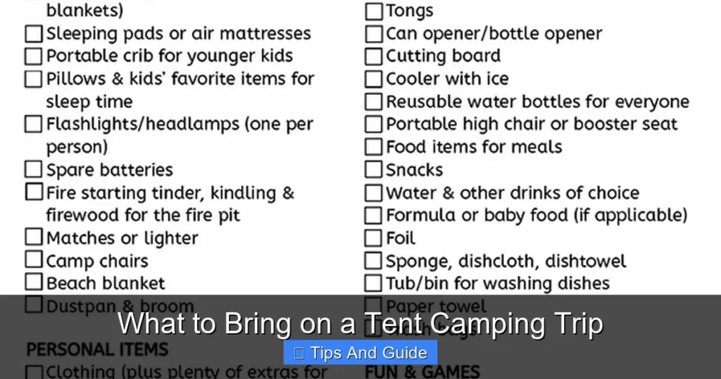 What to Bring on a Tent Camping Trip What to Bring on a Tent Camping Trip