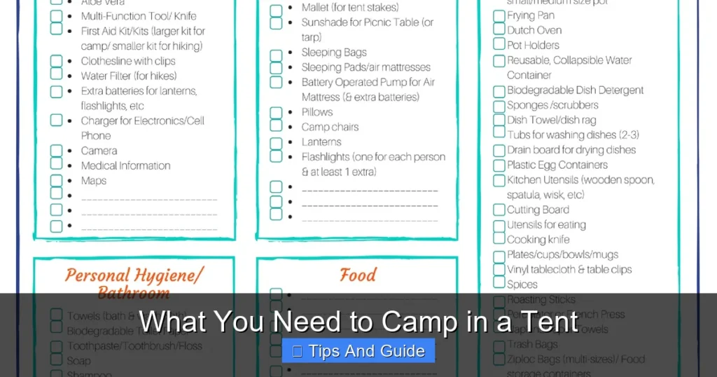 What You Need to Camp in a Tent