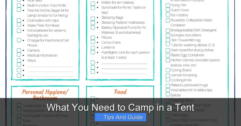 What You Need to Camp in a Tent