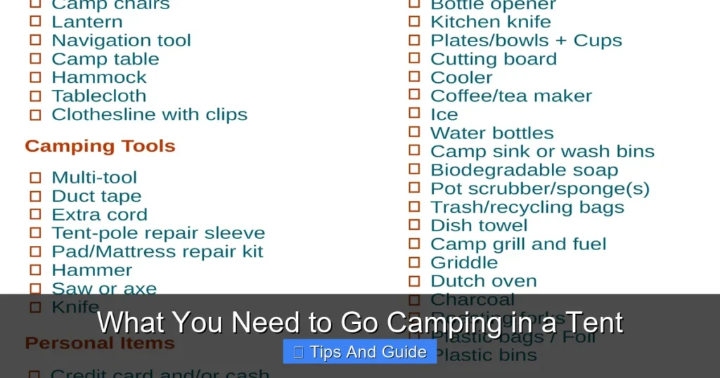 What You Need to Go Camping in a Tent