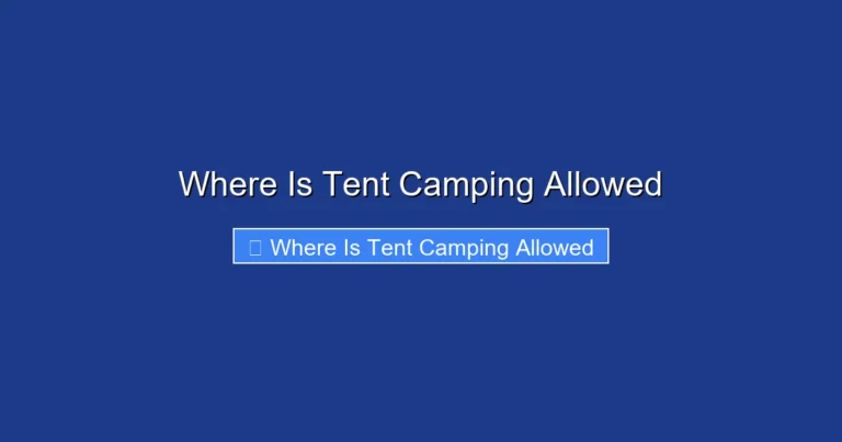 Where Is Tent Camping Allowed