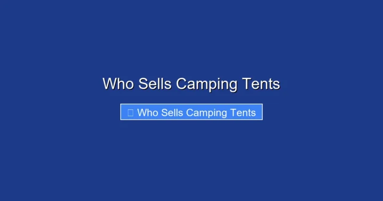 Who Sells Camping Tents